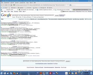 LinkedIn Google Suche mit Branchen