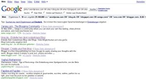 Blogs mit Google Web-Suche extrahieren