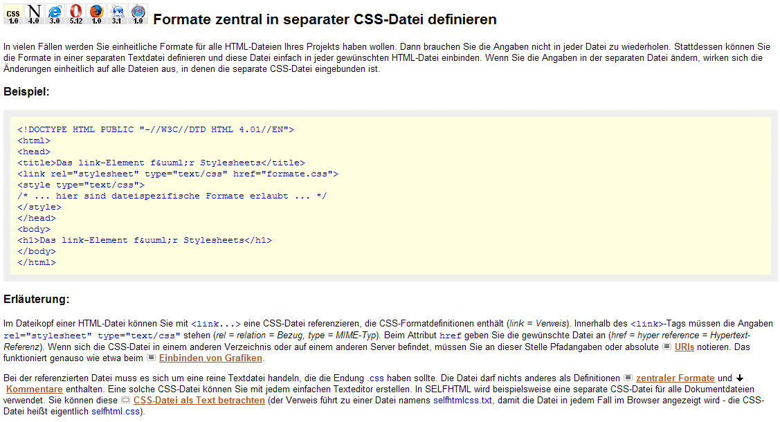 selfhtml Keine ...