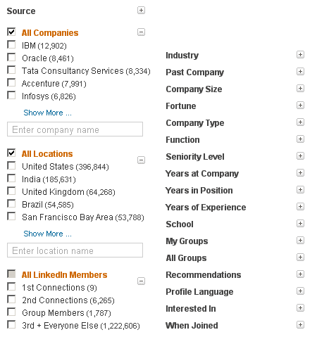 Suchfilter2 Ein kleiner Leitfaden zu LinkedIn für HR Spezialisten